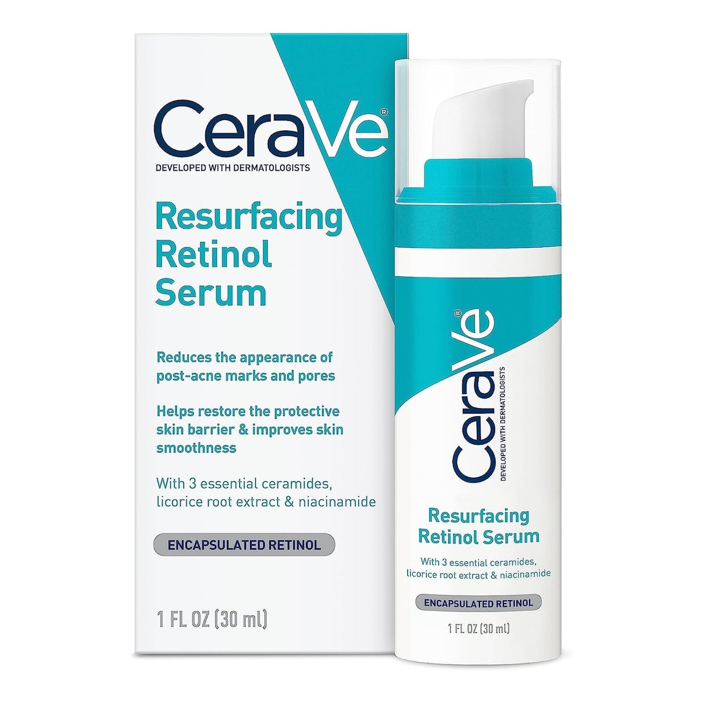 CeraVe Resurfacing Retinol Serum Original USA – Pimple Marks, Dark Spots | TrueUS.co Nepal